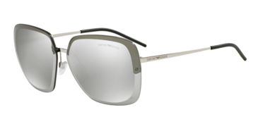 Image of Armani EA2045 Progressive Prescription Sunglasses EA2045-30156G-62 - Lens Diameter 62 mm, Frame Color Silver