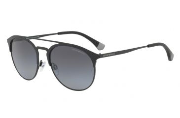Image of Armani EA2052 Single Vision Prescription Sunglasses EA2052-3014T3-56 - Lens Diameter 56 mm, Frame Color Matte Black / Black