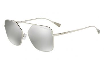 Image of Armani EA2053 Single Vision Prescription Sunglasses EA2053-30156G-56 - Lens Diameter 56 mm, Frame Color Silver