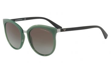 Image of Armani EA2055 Progressive Prescription Sunglasses EA2055-32068E-55 - Lens Diameter 55 mm, Frame Color Opal Light Green