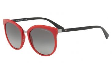 Image of Armani EA2055 Progressive Prescription Sunglasses EA2055-320711-55 - Lens Diameter 55 mm, Frame Color Opal Red
