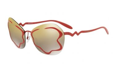Image of Armani EA2060 Single Vision Prescription Sunglasses EA2060-32147I-65 - Lens Diameter 65 mm, Frame Color Red