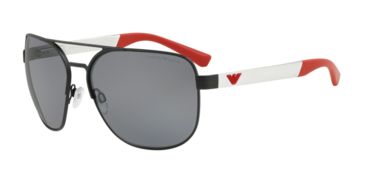 Image of Armani EA2064 Bifocal Prescription Sunglasses, 62mm, Matte Black, EA2064-322381-62-BI