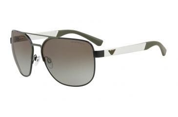 Image of Armani EA2064 Bifocal Prescription Sunglasses, 62mm, Matte Black/matte Olive, EA2064-32258E-62-BI