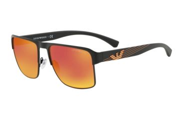 Image of Armani EA2066 Progressive Prescription Sunglasses EA2066-30016Q-57 - Lens Diameter 57 mm, Frame Color Matte Black