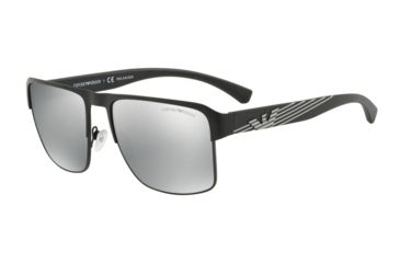 Image of Armani EA2066 Progressive Prescription Sunglasses EA2066-3001Z3-57 - Lens Diameter 57 mm, Frame Color Matte Black