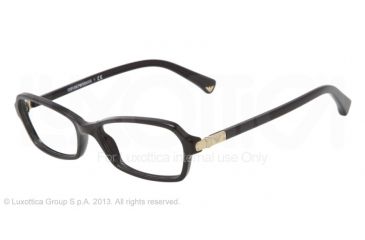Image of Armani EA3009 Single Vision Prescription Eyeglasses 5017-52 - Black Frame