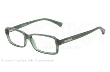 Image of Armani EA3010 Progressive Prescription Eyeglasses 5074-52 - Dark Green Transp Frame