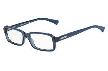 Image of Armani EA3010 Progressive Prescription Eyeglasses 5090-52 - Blue Gray Transp Frame