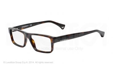 Image of Armani EA3013 Single Vision Prescription Eyeglasses 5026-54 - Dark Havana Frame