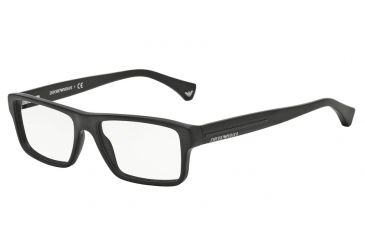 Image of Armani EA3013 Single Vision Prescription Eyeglasses 5042-52 - Matte Black Frame