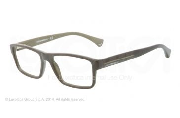 Image of Armani EA3013 Single Vision Prescription Eyeglasses 5105-52 - Top Military/camoufflage Frame