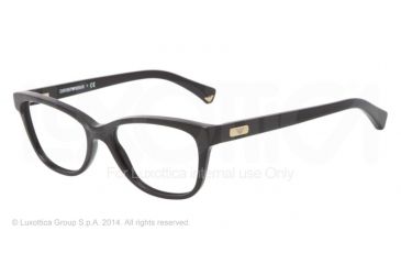 Image of Armani EA3015 Progressive Prescription Eyeglasses 5001-51 - Matte Black/Black Frame