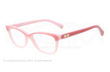 Image of Armani EA3015 Progressive Prescription Eyeglasses 5110-51 - Light Pink/dark Pink Frame