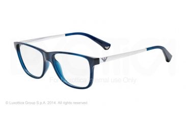 Image of Armani EA3025 Bifocal Prescription Eyeglasses 5072-54 - Transparent Blue Frame
