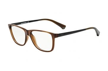 Image of Armani EA3025 Bifocal Prescription Eyeglasses 5073-54 - Brown Transparent Frame