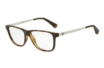 Image of Armani EA3025 Bifocal Prescription Eyeglasses 5089-52 - Matte Havana Frame