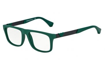 Image of Armani EA3029 Single Vision Prescription Eyeglasses 5209-54 - Green Rubber Frame