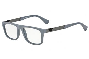 Image of Armani EA3029 Single Vision Prescription Eyeglasses 5211-54 - Grey Rubber Frame