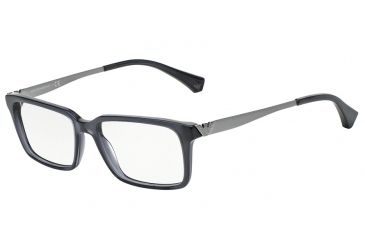 Image of Armani EA3030 Single Vision Prescription Eyeglasses 5029-55 - Transparent Grey Frame