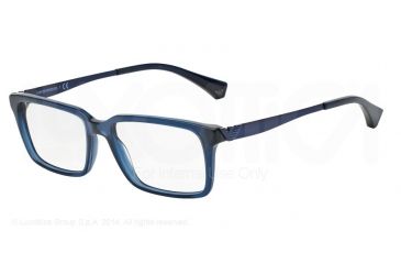 Image of Armani EA3030F Bifocal Prescription Eyeglasses 5072-55 - Transparent Blue Frame
