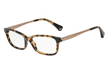 Image of Armani EA3031 Single Vision Prescription Eyeglasses 5228-53 - Yellow Havana Frame