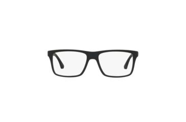 Image of Armani EA3034 Progressive Prescription Eyeglasses, 55mm, Black Rubber, EA3034-5649-55-PRO