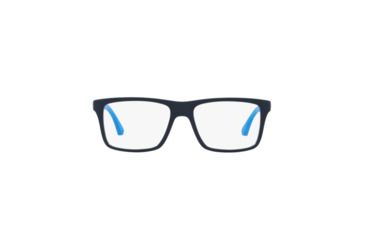 Image of Armani EA3034 Progressive Prescription Eyeglasses, 55mm, Blue Rubber, EA3034-5650-55-PRO