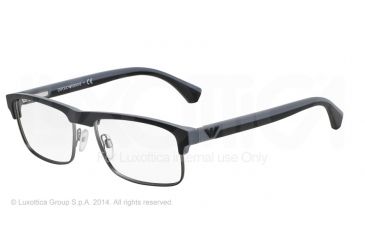 Image of Armani EA3035 Bifocal Prescription Eyeglasses 5229-55 - Black/rubber Grey Frame