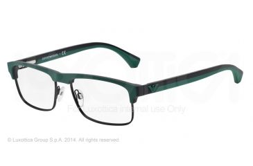 Image of Armani EA3035 Bifocal Prescription Eyeglasses 5232-55 - Green/rubber Black Frame