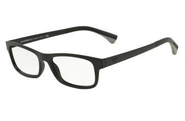 Image of Armani EA3037 Single Vision Prescription Eyeglasses 5042-52 - Matte Black Frame