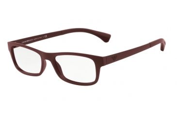 Image of Armani EA3037 Single Vision Prescription Eyeglasses 5261-52 - Matte Bordeaux Frame