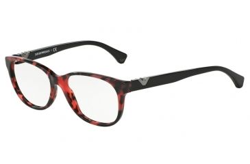 Image of Armani EA3039F Bifocal Prescription Eyeglasses 5277-54 - Havana Bordeaux Frame
