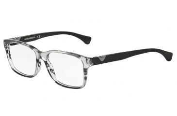 Image of Armani EA3042 Bifocal Prescription Eyeglasses 5279-53 - Striped Grey Frame
