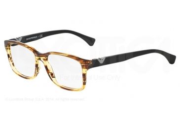 Image of Armani EA3042 Bifocal Prescription Eyeglasses 5280-55 - Striped Yellow Frame