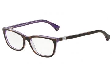 Image of Armani EA3052F Bifocal Prescription Eyeglasses 5353-54 - Havana/Lilac Line/Violet Frame