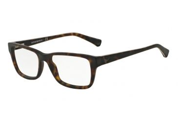Image of Armani EA3057F Single Vision Prescription Eyeglasses 5026-55 - Matte Havana Frame