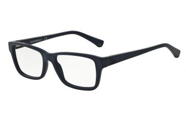 Image of Armani EA3057F Single Vision Prescription Eyeglasses 5368-55 - Matte Blue Frame