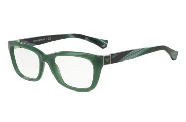 Image of Armani EA3058 Single Vision Prescription Eyeglasses 5400-51 - Opal Green Frame