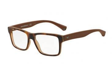 Image of Armani EA3059 Bifocal Prescription Eyeglasses 5391-53 - Top Havana/matte Brown Frame