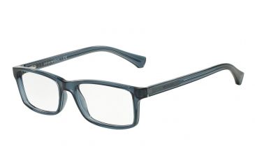 Image of Armani EA3065 Bifocal Prescription Eyeglasses 5373-52 - Transparent Blue Frame
