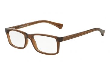 Image of Armani EA3065 Bifocal Prescription Eyeglasses 5374-52 - Transparent Brown Frame