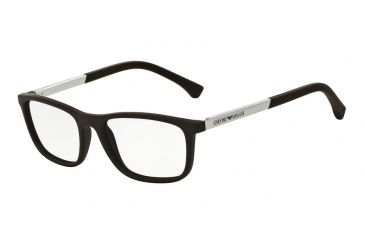 Image of Armani EA3069 Progressive Prescription Eyeglasses 5064-55 - Brown Rubber Frame