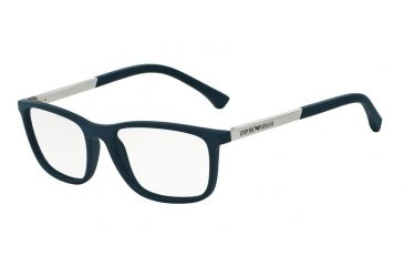 Image of Armani EA3069 Progressive Prescription Eyeglasses 5474-55 - Blue Rubber Frame