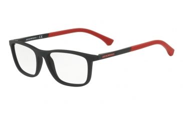 Image of Armani EA3069 Progressive Prescription Eyeglasses 5649-55 - Black Rubber Frame