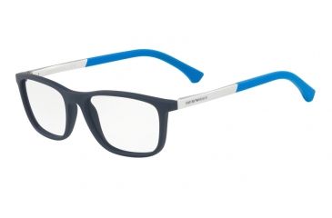 Image of Armani EA3069 Progressive Prescription Eyeglasses 5650-55 - Blue Rubber Frame