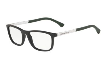 Image of Armani EA3069 Progressive Prescription Eyeglasses, 55mm, Matte Black, EA3069-5756-55-PRO