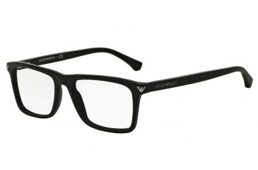 Image of Armani EA3071 Progressive Prescription Eyeglasses 5042-55 - Matte Black Frame
