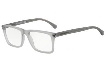 Image of Armani EA3071 Progressive Prescription Eyeglasses 5532-53 - Matte Transparent Grey Frame