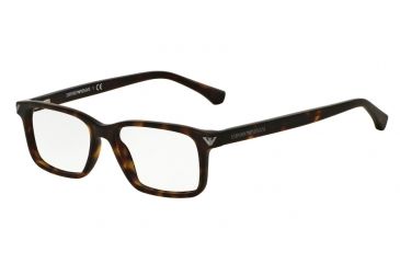 Image of Armani EA3072F Single Vision Prescription Eyeglasses 5089-56 - Matte Havana Frame